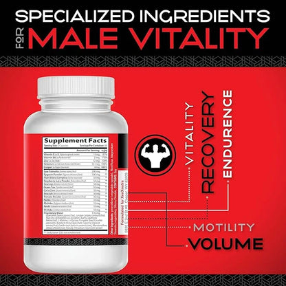 Support– Male Fertility Supplement for Sperm Health, Count, and Motility – All-Natural Formula with Vitamins, Minerals, an...