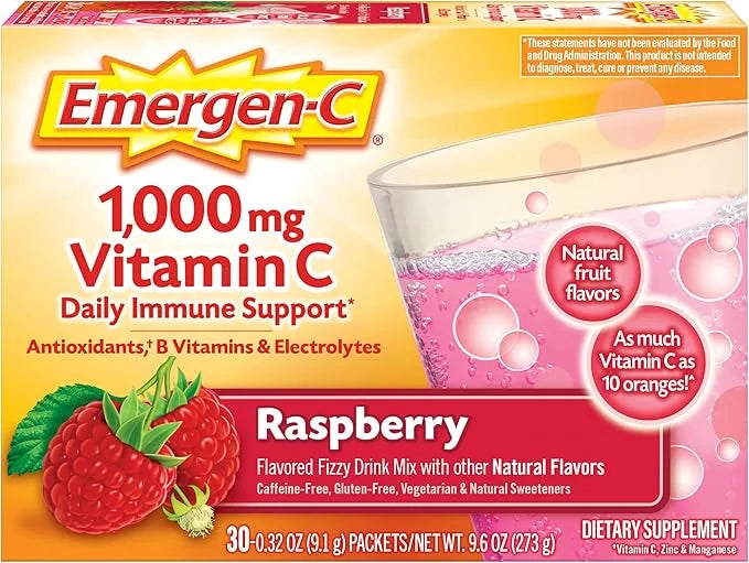 Emergen-C 1000mg Vitamin C Powder, with Antioxidants, B Vitamins and Electrolytes, Supplements for Immune Support, Caffein...