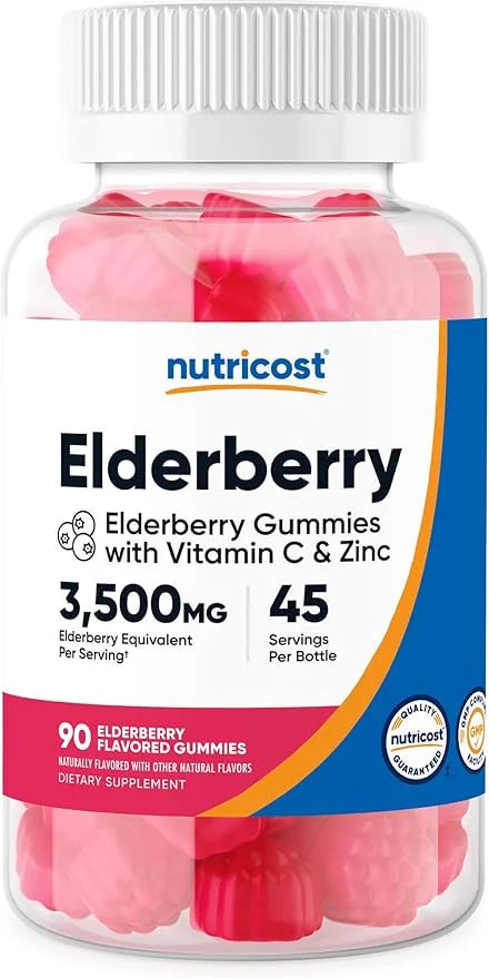 Nutricost Elderberry Gummies with Vitamin C 90 Gummies