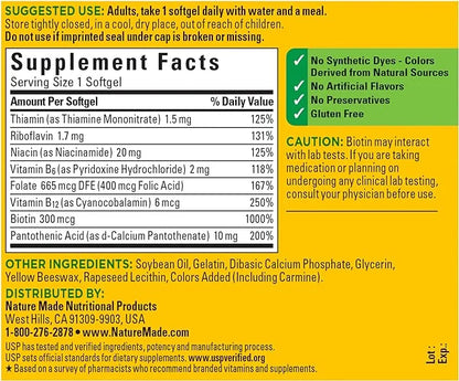 Nature Made Super B Energy Complex, 60 Softgels, 60 Day