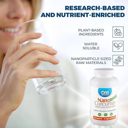 Nano Curcumin 500 mg, Turmeric Curcumin 60 Veggie