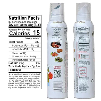 Mantova Coconut Oil Spray, 100% Pure Cooking Oil, Ideal for Healthy Keto Snacks, Baking, Grilling, and Seasoning - Versati...