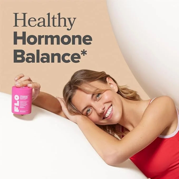 FLO Ovarian Health Support - Hormone Balance for Women, Inositol Supplement with DIM, Myo-Inositol & D-Chiro Inositol, Fol...