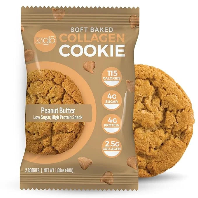 321glo Collagen Cookies | Soft Baked, High Protein Cookies | Low Carb, Low Sugar | Keto Snack for Women, Men, & Kids | 12 ...