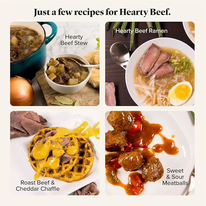 Keto Chow Hearty Beef - Keto Meal Replacement Soup Powder - Nutritionally Complete - Low Carb - Delicious Easy Meal Substi...