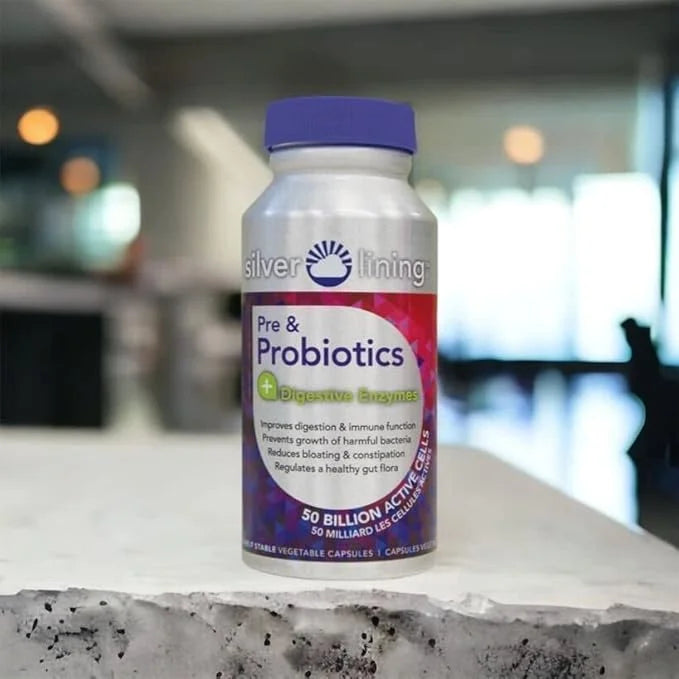 Silver Lining Pre & Probiotics + 50 Billion 120 Count 1)