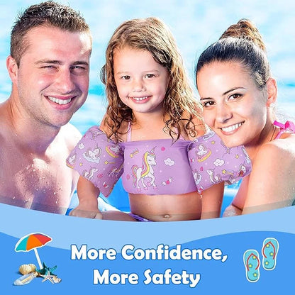 Moko Toddler Swim Vest for Kids, 20-50 lbs/22-66 lbs Clearance Swim Arm Band Cartoon Swimming Wings Pool Float Vests Sleev...
