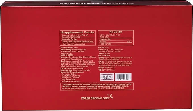 CheongKwanJang Korean Red Ginseng Pure Extract 100% 6-Year-Old 6-Year-Old Ginseng 30 Count