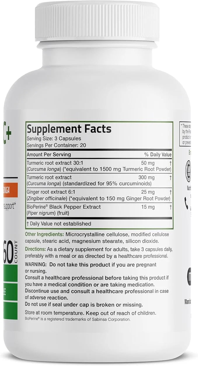 Bronson Turmeric + Ginger Extra Strength 60 Vegetarian