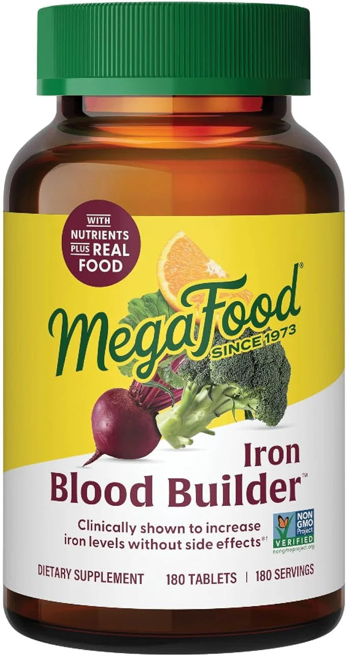 MegaFood Blood Builder - Iron Supplement Clinically Shown to Increase Iron Levels without Side Effects - Iron Supplement f...