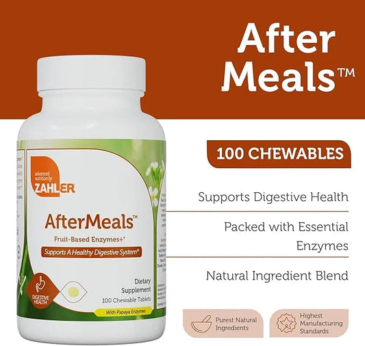 Zahler AfterMeals Digestive Enzymes for Digestion Health (100 Tablets)