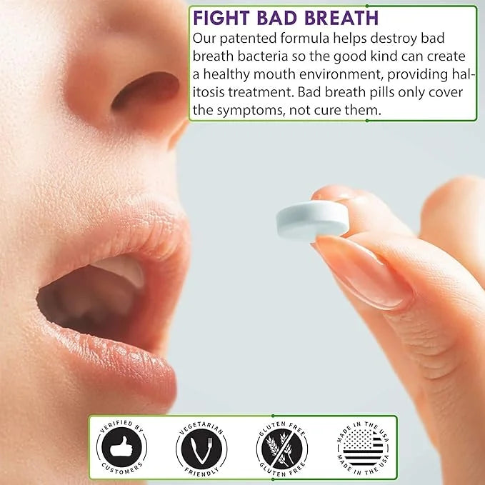 Oral Probiotic Supplement with BLIS K12 4 Billion CFU - Now Dairy Free - Doctor Formulated 30 Day Supply Bottle for Bad Br...