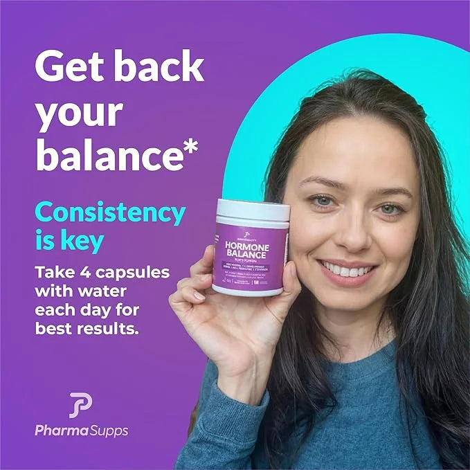 Hormone Balance for Women, Ovarian Support, Fertility, Menstrual Cycle, PCOS | Myo-Inositol & D-Chiro Inositol Supplement ...