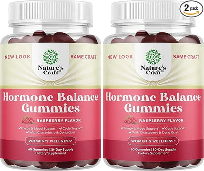 Hormone Balance for Women Gummies of All Ages - PMS Support Supplement for Women, Regulate Menstrual Cycle & Hormonal Bala...