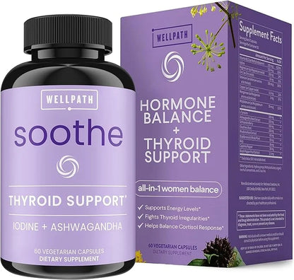 WellPath Soothe Hormone Balance for Women + Cortisol Supplements for Women | Thyroid Support, Mood Support, & Metabolism B...