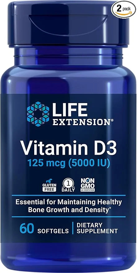 Life Extension 268mg Super Vitamin E 5000IU Vitamin D3 -