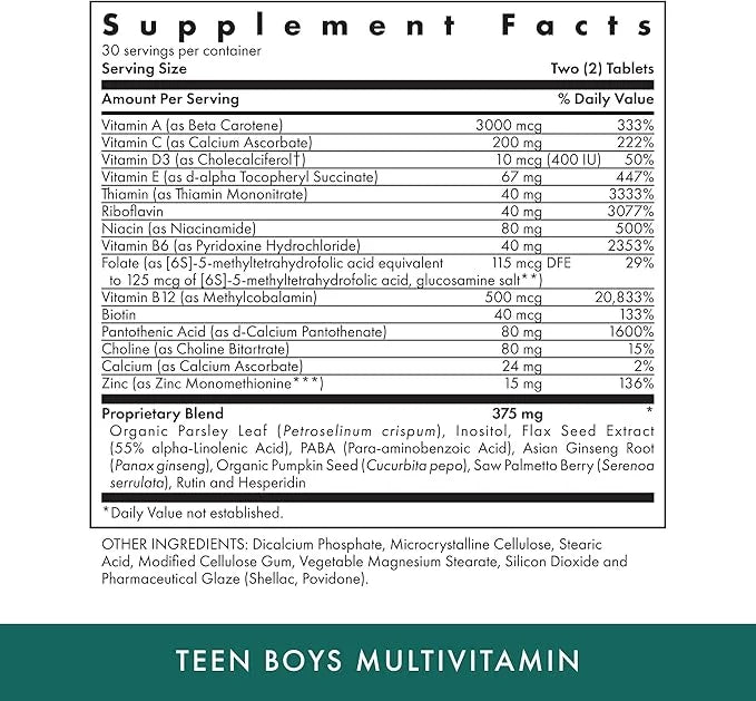 MICHAEL'S Health Naturopathic Programs Teen Boys 60 Vegetarian 30 Servings