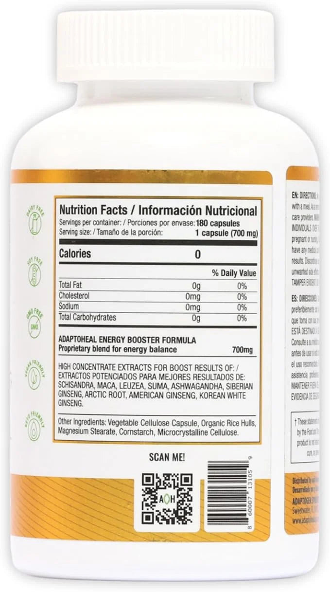 Energy Supplement Caffeine Free (180 Capsules)