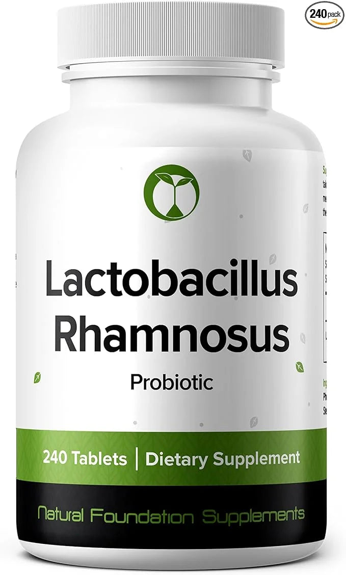 Lactobacillus Rhamnosus Probiotic Supplement 240 Tablets 3 Billion CFU Probiotics for Men & Women Supports Intestinal Dige...