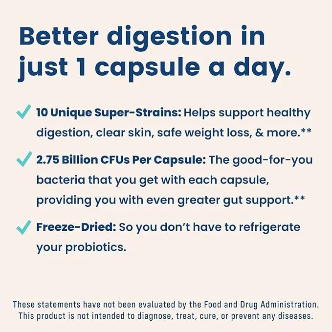 NativePath Daily Probiotic, 10-Strain Custom Blend 82 Billion 60 Count