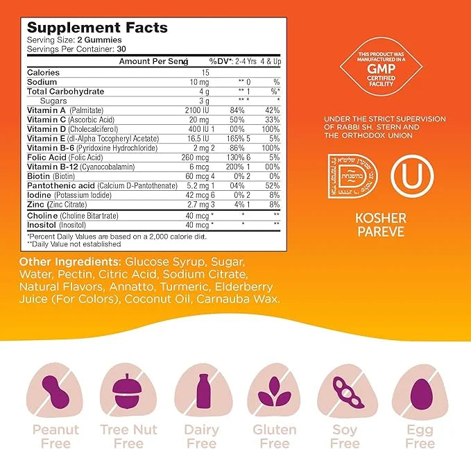 Zahler - Chapter One Kids Multivitamin 13 Vitamins (60 Flavored D3, Zinc