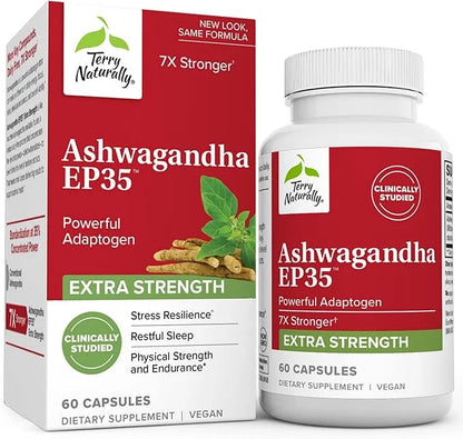Terry Naturally Ashwagandha EP35 Extra Strength 60 Capsules 60 Servings