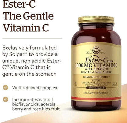 Solgar Ester-C 1000mg Vitamin C Tablets 180 Vegan