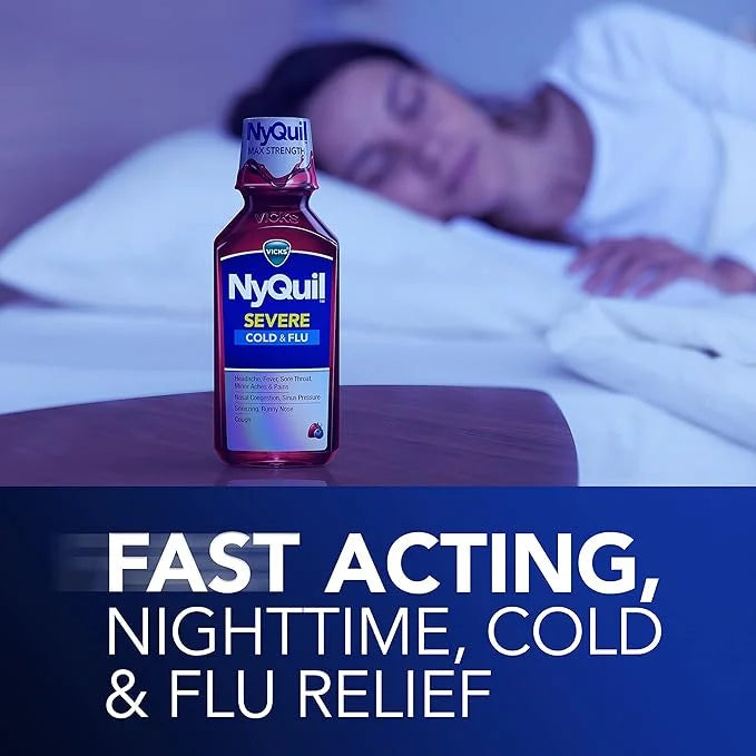 Vicks NyQuil SEVERE Cold, Flu, and 2x12 fl