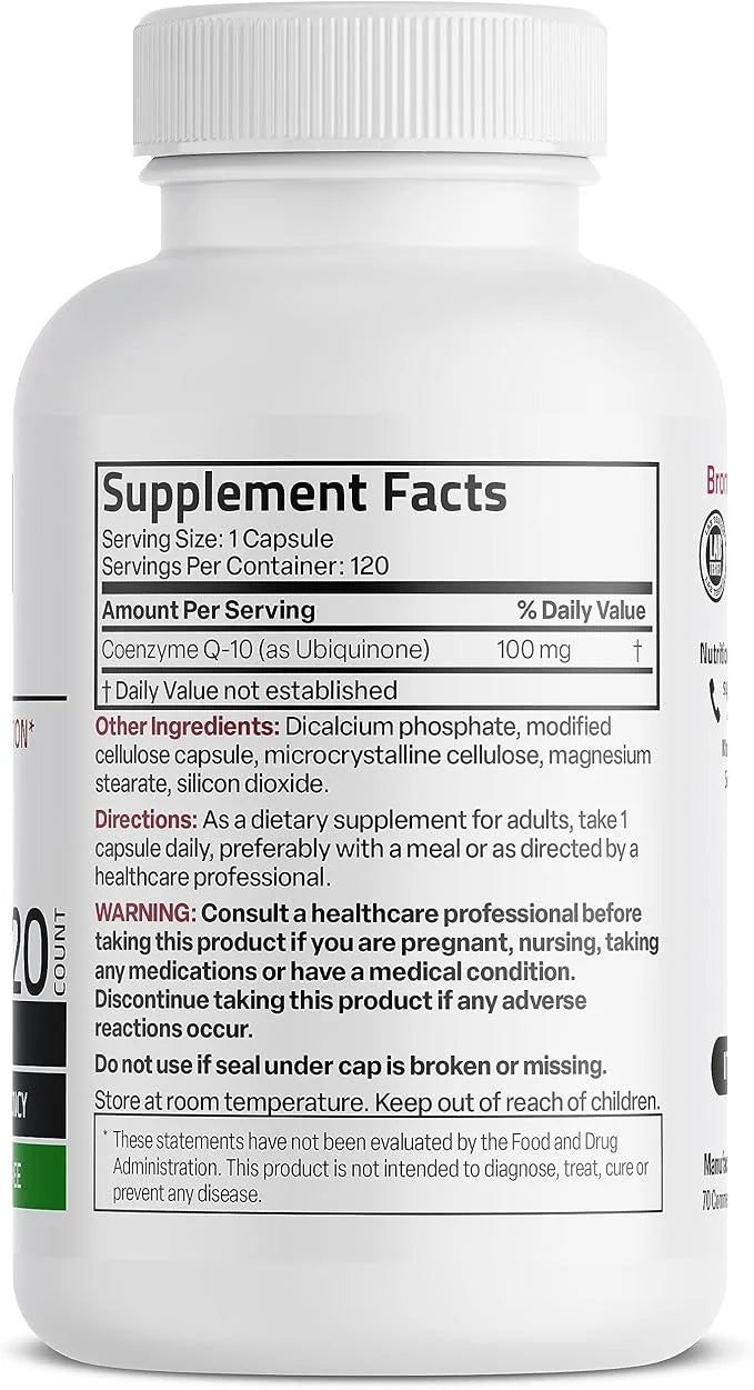 Bronson CoQ10 100 MG High Potency 120 Vegetarian