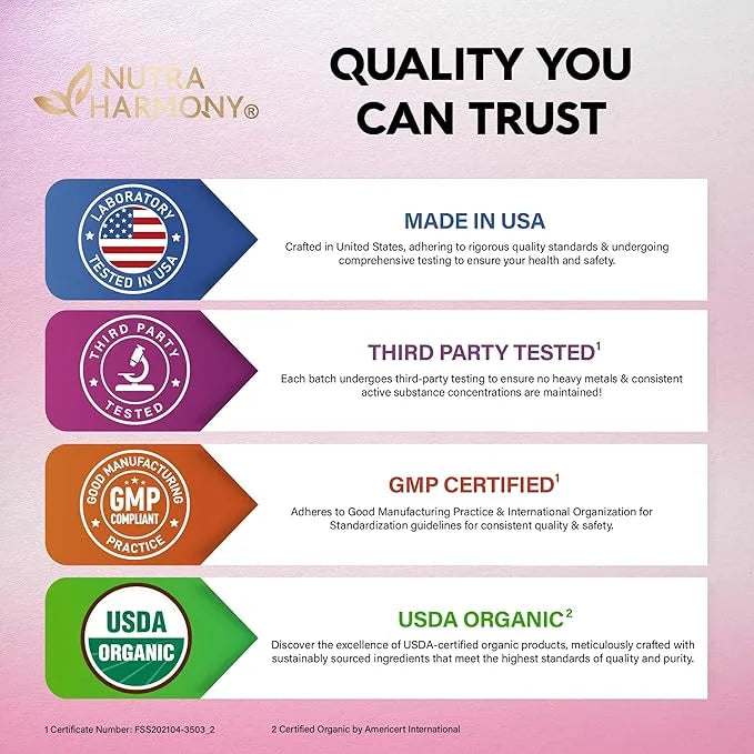 USDA Organic Vitamin B-Complex B5 Pantothenic Acid B12 Methylcobalamin B1 Thiamine B6 Pyridoxine B7 Biotin B9 Folic B3 Nia...