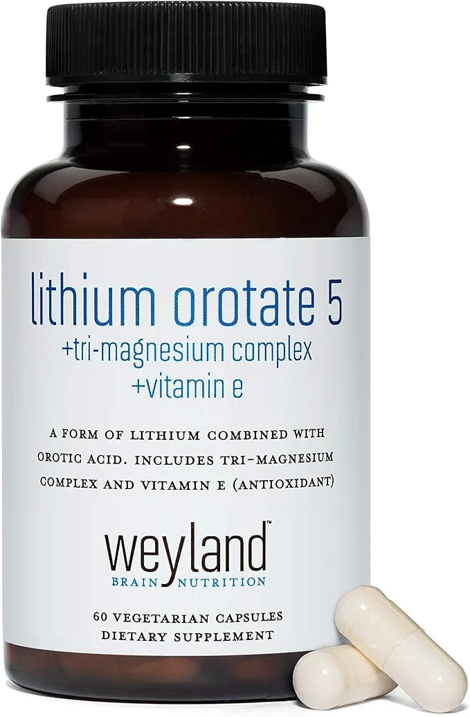 Lithium Orotate 5mg + Tri-Magnesium Threonate, 60 Vegetarian
