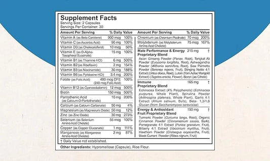 38-in-1 Capsules Asian Ginseng, Ashwagandha, Turmeric, 18+ - 3