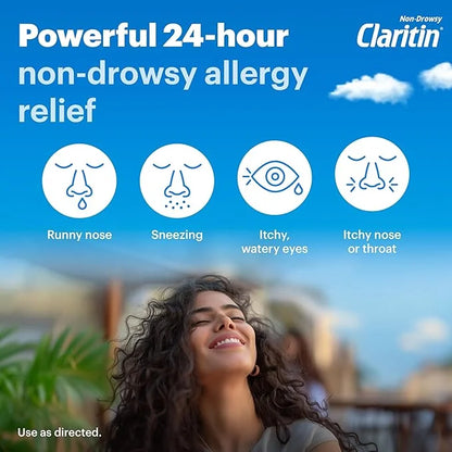 Claritin 24hr Non-Drowsy Allergy Relief, Loratadine Tablets 30 + 1 Ct