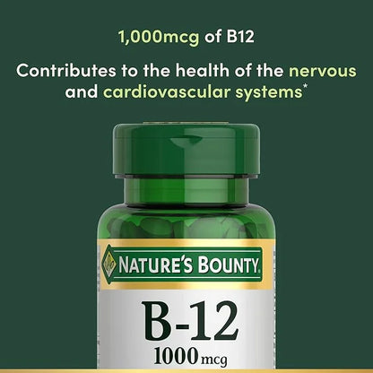 Nature's Bounty Vitamin B12, Supports Energy 1000mcg, 200 200 Ct