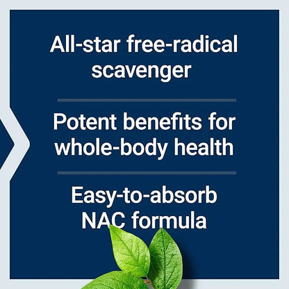 Life Extension N-Acetyl-L-Cysteine (NAC), Immune, Respiratory, 600 mg, 60 Capsules