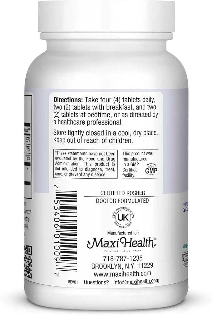 Maxi Health Calcium Magnesium Supplement D3 and (90 Tablets)