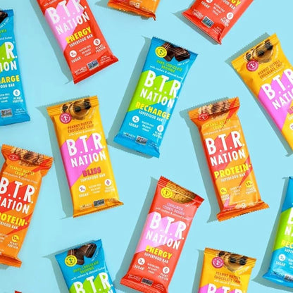 B.T.R. Bar Superfood Keto Protein Bars, Plant Based Vegan Protein, Low Carb Food, Low Calorie, Gluten Free, No Sugar Alcoh...