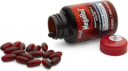 MegaRed Ultra Strength Krill Oil Omega 3 Supplement, 750mg Krill 80 Softgels, (80 Count 2))