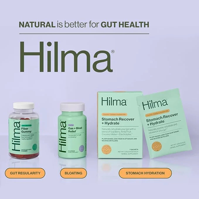 Hilma Prebiotic Fiber Gummies, Daily Fiber Supplement, Gummies for Adults, Supports Gut Health for Women and Promotes Regu...