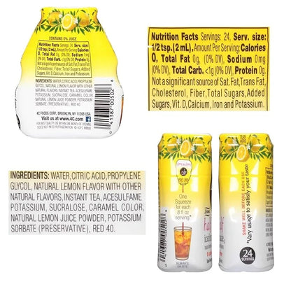 4C Sugar Free Liquid Water Enhancer, Premium Natural Flavors, 0 Calorie Drops (Half & Half, 12 Pack) - Product Image