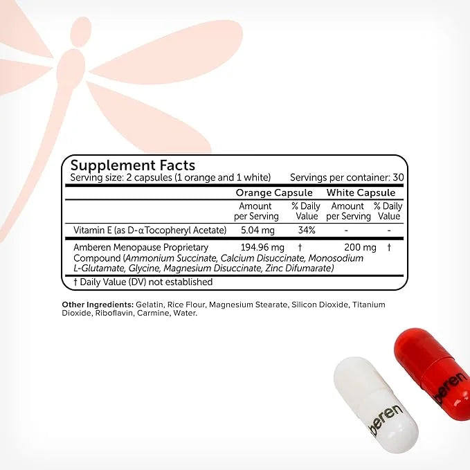 Amberen: Safe Multi-Symptom Menopause Relief. Clinically Shown to Relieve 12 Menopause Symptoms: Hot Flashes, Night Sweats...