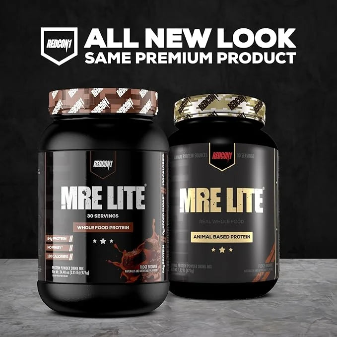 REDCON1 MRE Lite Whole Food Protein Powder, Chocolate - Low Carb & Whey Free Meal Replacement with Animal Protein Blends -...
