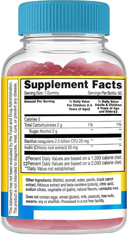 Kids Probiotic Gummies with Prebiotic Fiber