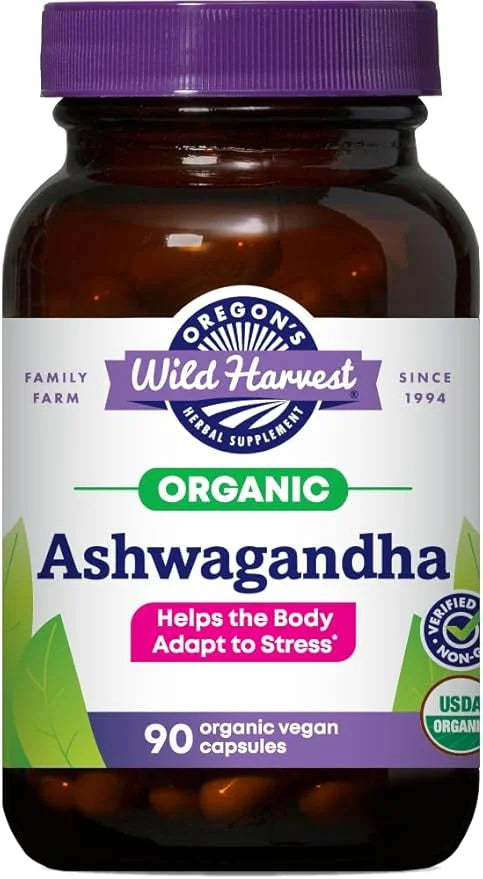 Oregon's Wild Harvest Certified Organic Ashwagandha 1200 MGS, 90 Count
