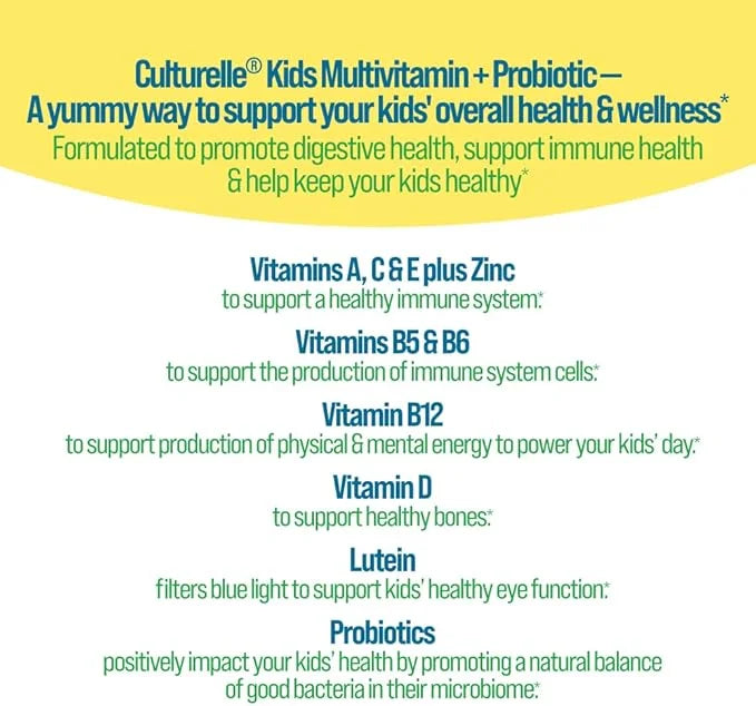 Culturelle Kids Probiotic Gummies for Ages 2+ 60 Count