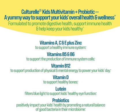 Culturelle Kids Probiotic Gummies for Ages 2+ 60 Count