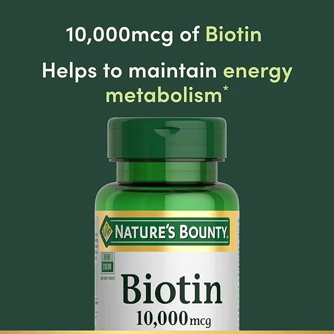 Nature's Bounty Biotin, Supports Healthy Hair, 10,000 mcg, 120 Ct