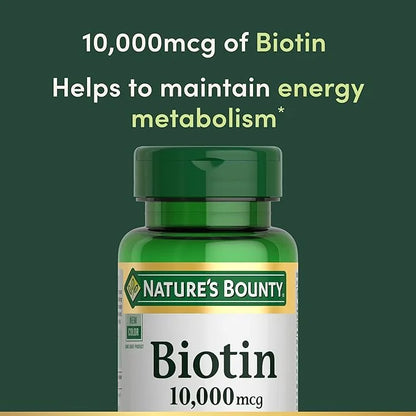 Nature's Bounty Biotin, Supports Healthy Hair, 10,000 mcg, 120 Ct