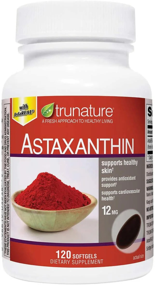 TruNature Astaxanthin Supports Healthy Skin & 12 mg, 120 Softgels