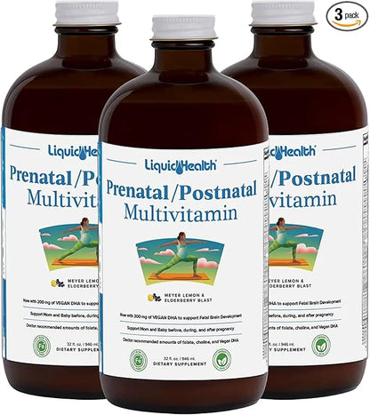LIQUIDHEALTH Prenatal/Postnatal Multiple Liquid Women's Multivitamin (3 Pack)
